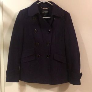 Express Purple Pea Coat